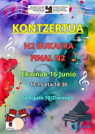 Conciertos fin Nivel 2 de Escuela de Música