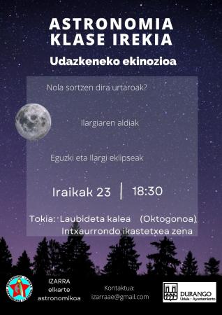 Clase abierta de astronomía. Equinocio de otoño